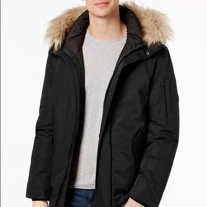 $350 Calvin Klein Snorkel Parka Fur Hood Trim NWOT